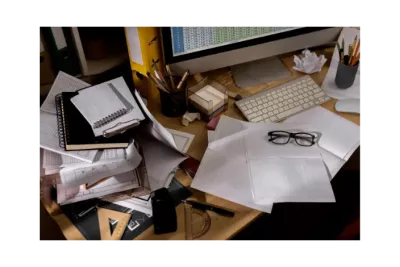 Hojas de tiempo y libretas desorganizadas como método obsoleto de control horario