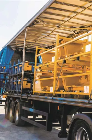truck being unloaded